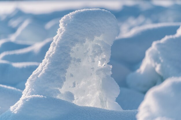 Baikal lake by winter in Siberia