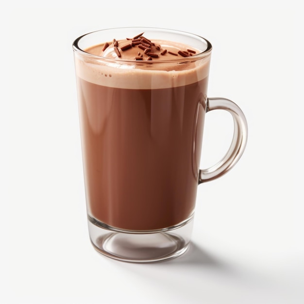Photo baileys hot chocolate isolated on white background generative ai