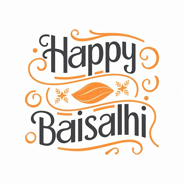 Baisakhi Happy Baisakhi Vaisakhi festival background and typography