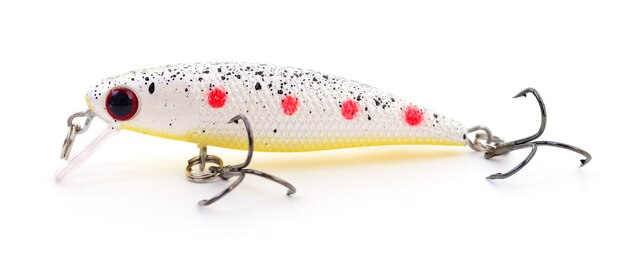 Bait for fishing - wobbler isolated on white background.