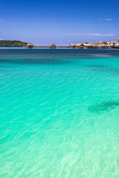 Bajau dorp in Sulawesi, Indonesië