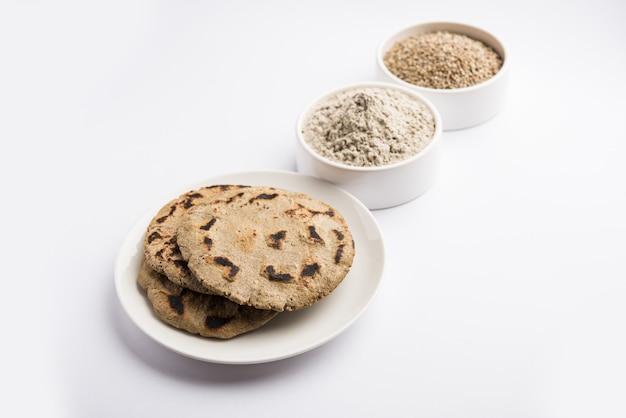 Bajra or sorghum ki roti or pearl millet flat bread