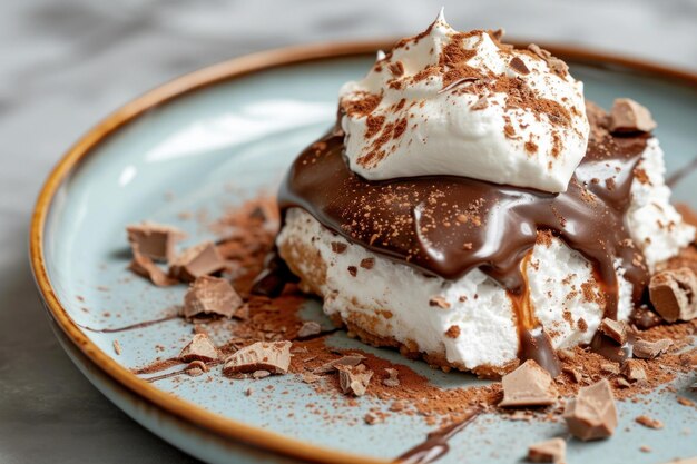 Photo baked alaska chocolate generate ai