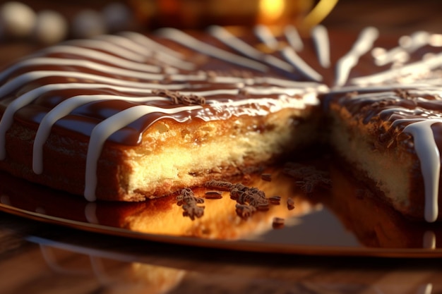 Baked Baked Pastry Item Cake Chocolate Cream Dairy Product