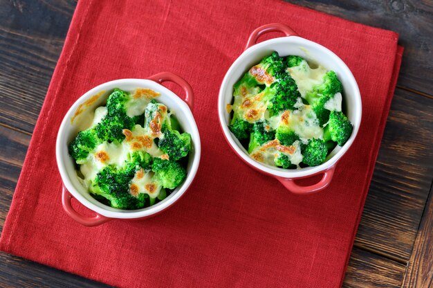 Baked broccoli with cheese