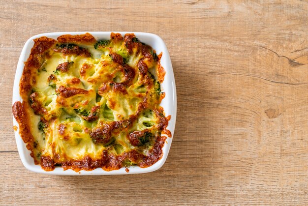 baked cauliflower and broccoli with cheese