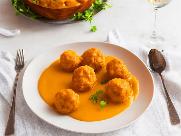 Baked chicken meatballs with sweet potato