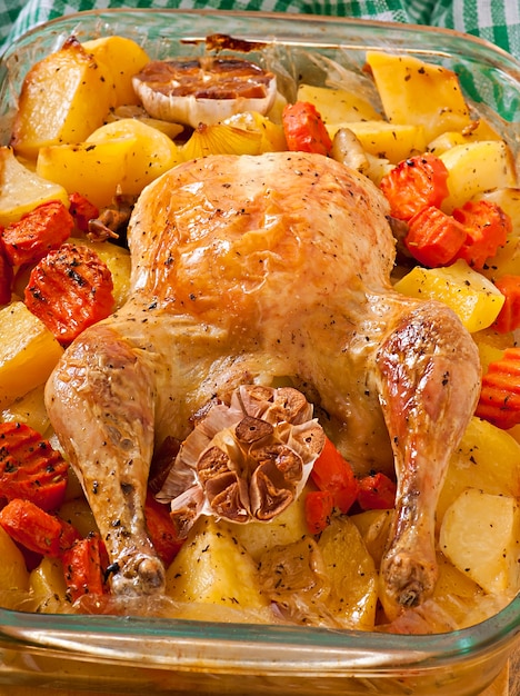 Baked chicken with potatoes