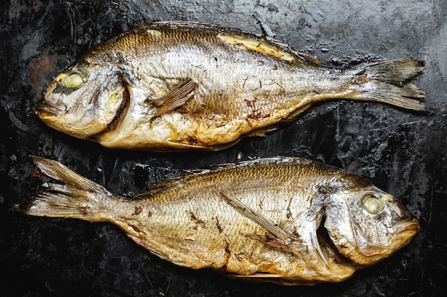 Baked dorado fish