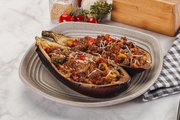 Baked eggplant with minced meat