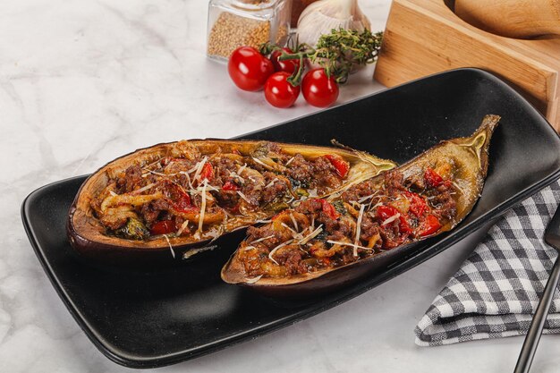 Baked eggplant with minced meat