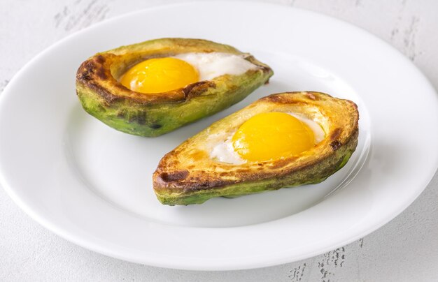 Baked eggs in avocado