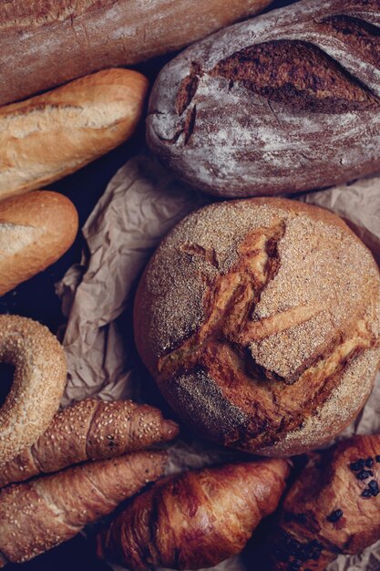 Baked goods from a local shop on a paper.