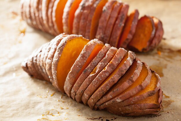 Baked hasselback potatoes