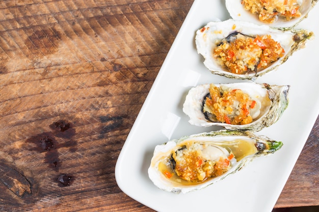 Baked oysters