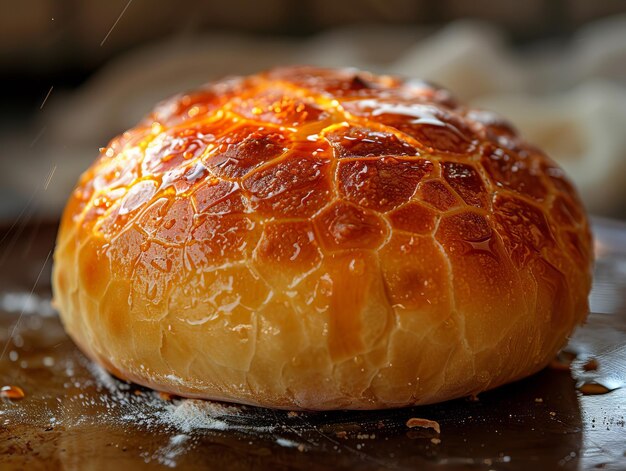 A baked pastry on a plate