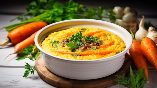 Baked Porridge with Grated Carrots