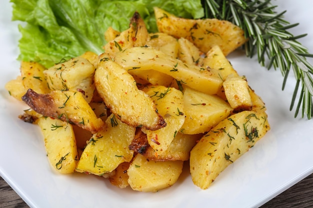 Baked potato with dill