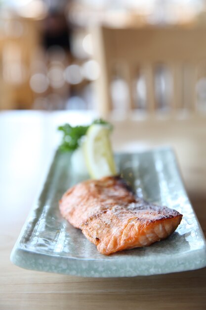 baked salmon , grilled salmon in Japanese style