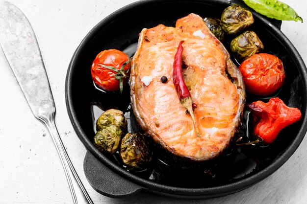 Trancio di salmone al forno