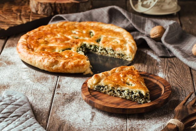 Baked spinach and cheese pie