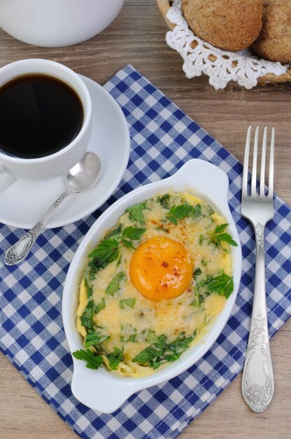 Premium Photo | Baked spinach and cheese