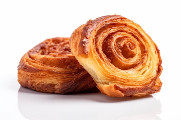 Baked spiral pastry food Generate Ai