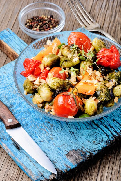 Baked vegetable salad