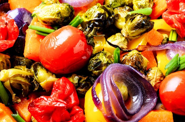 Baked vegetable salad