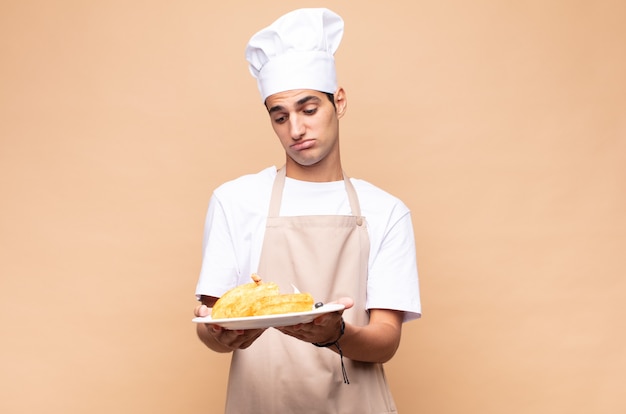 Baker man chef cooking