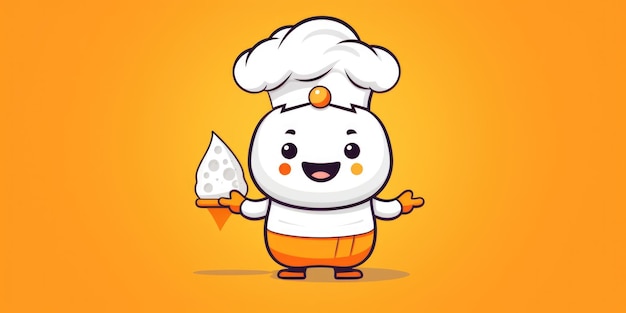 Baker mascot for a company logo line art generative ai