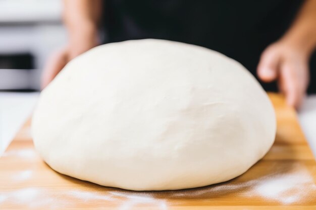 Photo baker's finesse skilled hands expertly knead dough the foundation of delicious homemade bread