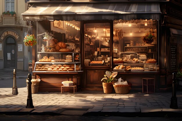 Photo bakeries at the street of france