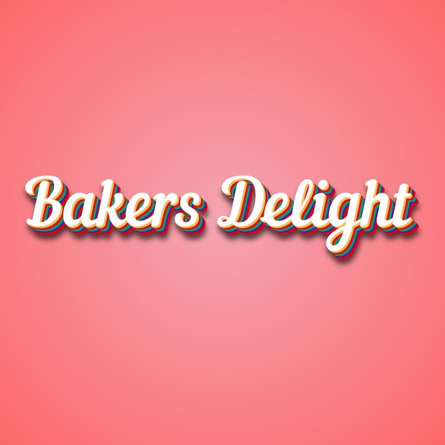 Photo bakers delight text effect photo image cool