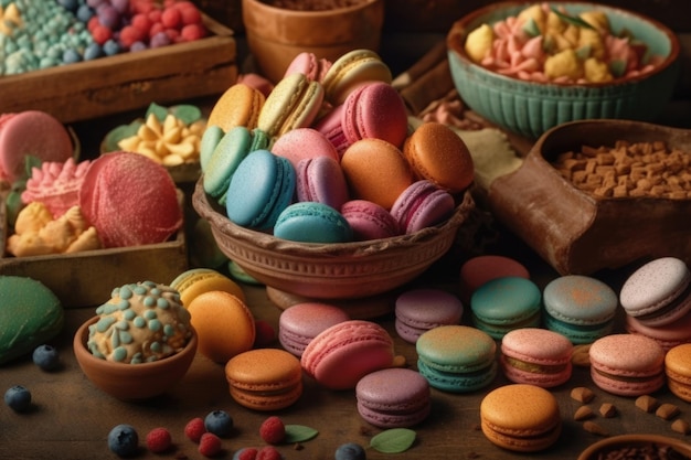 Bakery and confectionery products beautiful image Generative AI