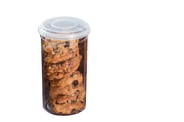 Bakery cookie in plastic jar packaging