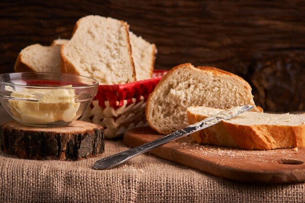 Bakery - gold rustic crusty loaves of bread and buns