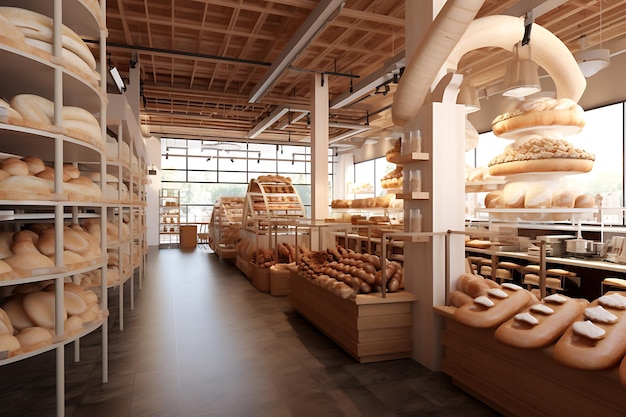Bakery products and bake house interior stuff