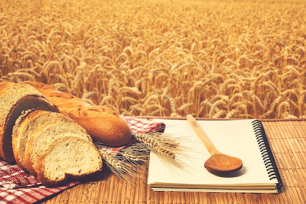 Bakery on wheat field