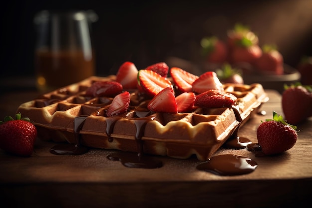 Bakes waffles morning Generate Ai