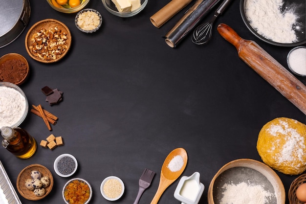 Baking background On the table