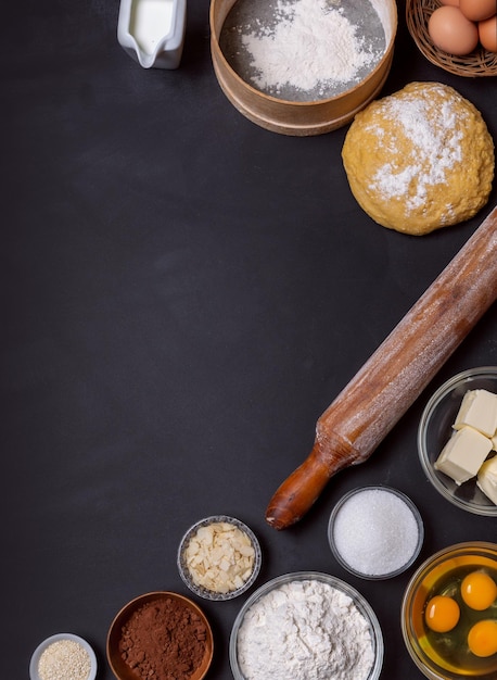 Baking background On the table