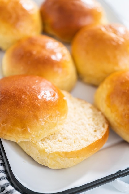 Baking brioche buns