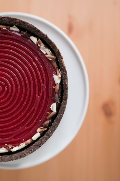 Baking cheesecake on the table