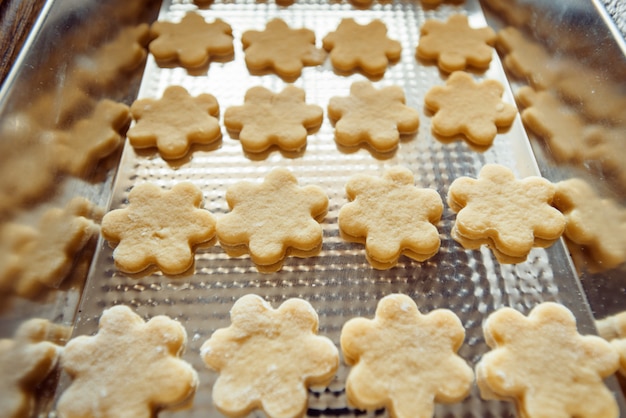 Baking cookies at home