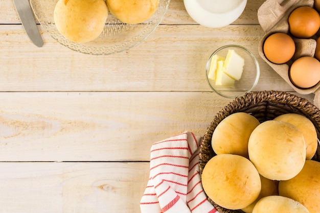 Baking fresh homemade dinner rolls.