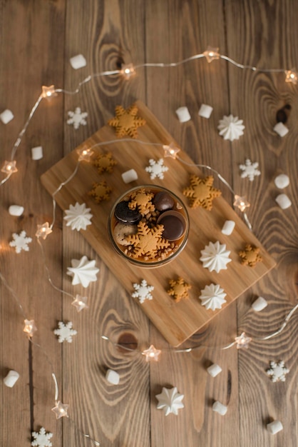 Baking in a glass jar on the table