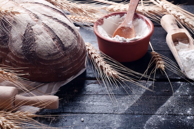 Baking ingredients. Food background