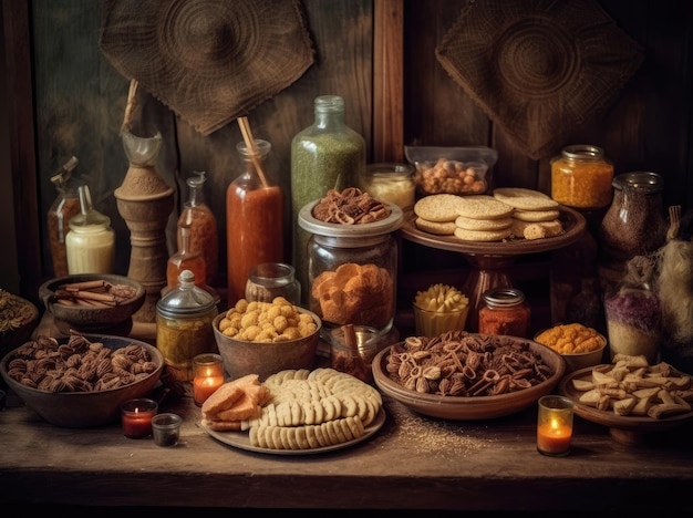 Baking rustic delight on the table