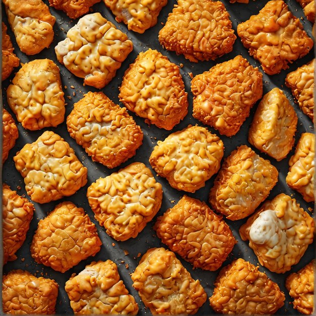 Photo a baking tray with bread that has the word  peanut butter  on it